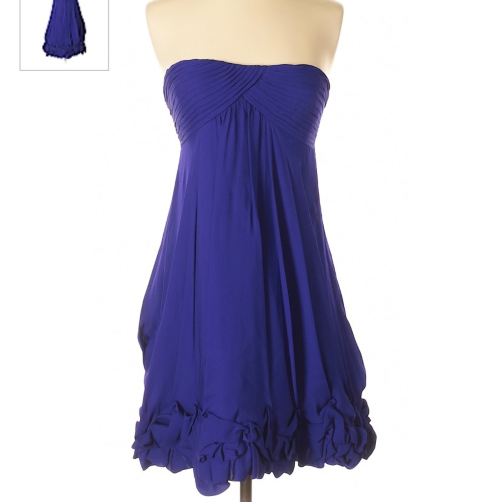 BCBG Strapless Cocktail Dress Purple Size 0